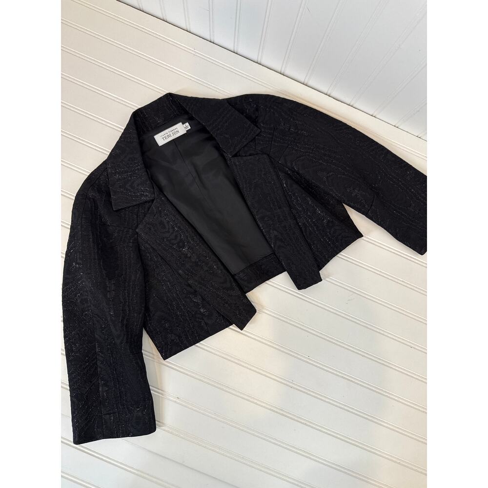 Vintage Rickie Freeman for Teri Jon Cropped Blazer Wool Blend Classy Chic Size 6